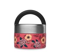 QWETCH - Fiambrera Isotérmica Inox con Asa - Acero Inoxidable 650ml Anémonas - Caja Almuerzo 5h Caliente y 7h Fría - Hermética, Sin BPA y Reutilizable - Lunch Box para Oficina, Picnic, Senderismo