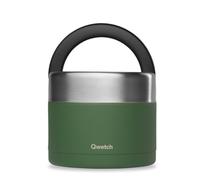 QWETCH - Fiambrera Isotérmica Inox con Asa - Acero Inoxidable 850ml Caqui - Caja Almuerzo 5h Caliente y 7h Fría - Hermética, Sin BPA y Reutilizable - Lunch Box para Oficina, Picnic, Senderismo