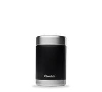 QWETCH - Fiambrera Isotérmica - Negro 340ml - Caja de Comida de Acero Inoxidable - 5h Caliente y 7h Fría - Sin BPA, Resistente al Agua y Reutilizable - Lunch Box para oficina, picnic, senderismo