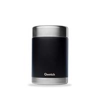 QWETCH - Fiambrera Isotérmica - Negro 600ml - Caja de Comida de Acero Inoxidable - 5h Caliente y 7h Fría - Sin BPA, Resistente al Agua - Lunch Box para oficina, picnic, senderismo