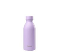 Qwetch ICON - Botella isotérmica de 500 ml de lavanda - Botella de diseño compacto y elegante de acero inoxidable reciclado, 24 horas frías y 12 horas cálidas, impermeable