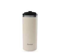 QWETCH - Taza de viaje isotérmica - Arena 470ml - Termo de café y té de acero inoxidable - 6h caliente y 12h frío - Hermético, taza para llevar