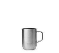 QWETCH - Taza Térmica de Acero Inoxidable Reciclado con Asa - Inox 350 ml - Taza Térmica para Café y Té - Mantiene 6h Caliente & 12h Frío - Tapa Deslizante Antiderrames & Compatible con Infusores
