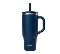 QWETCH Taza Térmica de Viaje Isotérmica 900ml Estanca con Pajita Plegable - Taza Isotérmica de Acero Inoxidable Reciclado con Asa - Mantiene 48h Helado / 12h Frío - Termo Isotérmico - Botella