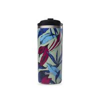 QWETCH -Travel Mug 470ml Bahia - Termo Café & Té en Acero Inoxidable - 6h Caliente & 12h Frío - Sin BPA, Hermética, Taza Térmica de Viaje Compacto