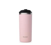QWETCH -Travel Mug 470ml Rosa Pastel - Termo Café & Té en Acero Inoxidable - 6h Caliente & 12h Frío - Sin BPA, Hermética, Taza Térmica de Viaje Compacto