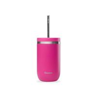 QWETCH - Vaso Térmico Cold Cup 470ml con Pajita Inox Magenta - 24h Bebidas Heladas - Acero Inox Reciclado - Antisalpicaduras - Ideal para Café Frío, Bubble Tea y Agua Saborizada