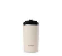 QWETCH - Vaso térmico de viaje - Arena 350 ml - Vaso térmico de café y té de acero inoxidable - 6 horas caliente y 12 horas frío - Vaso de viaje resistente al agua