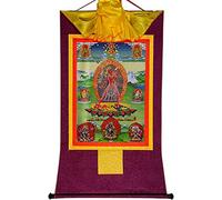 QWFVHJ Pintura Colgante de pergamino, Imagen de pergamino de Seda, Pintura de pergamino de Seda, Thangka Tibetano, Vajrayogini, La Dakini de Todos los Budas, Tibetano(Purple,Large(85cm*63cm))