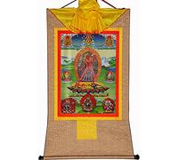 QWFVHJ Pintura Colgante de pergamino, Imagen de pergamino de Seda, Pintura de pergamino de Seda, Thangka Tibetano, Vajrayogini, La Dakini de Todos los Budas, Tibetano(Beige,Large(85cm*63cm))