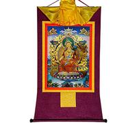 QWFVHJ Pintura Colgante de pergamino, pergamino de Seda con Imagen, Pintura de pergamino de Seda, Thangka Tibetano, Maitreya (Ajita, Futuro Buda de Este Mundo),(Purple,Large(85cm*63cm))