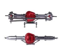 QWHTYO Compatible con Axial para SCX10 1/10 RC para Rock Crawler Car Actualización Modificación Accesorios Piezas CNC Metal Eje Delantero Y Trasero RC Accesorio del Coche