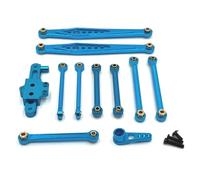 QWHTYO Compatible con Wltoys 124006 12423 12427 12428 1/12 RC Accesorios para Coche Kit De Brazo Servo con Barra De Enlace Y Conjunto De Dirección De Metal RC Accesorio del Coche