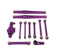 QWHTYO Compatible con Wltoys 124006 12423 12427 12428 1/12 RC Accesorios para Coche Kit De Brazo Servo con Barra De Enlace Y Conjunto De Dirección De Metal RC Accesorio del Coche