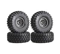 QWHTYO RC Coche Rueda Neumáticos Compatible con Axial para SCX10 para Wraith para Traxxas para TRX4 1/10 Coche Trepador De Control Remoto 4 Uds 135mm Metal 2,2 Juego De Neumáticos De Llanta Beadlock