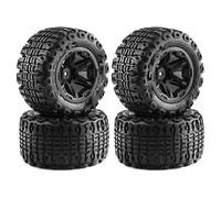 QWHTYO RC Coche Rueda Neumáticos Compatible con Axial SCX10 para Pro para Capra para UTB18 TRX4 para Redcat 4 Uds 110 * 38MM Neumáticos De Rueda De 1,9 "1/10 Coche Trepador De Control Remoto(Black)