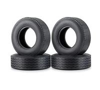 QWHTYO RC Coche Rueda Neumáticos Compatible con Tamiya 1/14 RC Cars Upgrade Part Tractor Truck 4 Piezas Neumáticos De Goma para Todo Terreno Ruedas Neumáticos Espesar Ensanchamiento 28 Mm