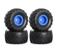 QWHTYO RC Coche Rueda Neumáticos Compatible con TRX4M para FMS para FCX24 para Axial para SCX24 1/18 1/24 para Monster Truck RC Crawler Car Parts Juego De Neumáticos De Llanta De 52 Mm Y 1,0"(Blue)