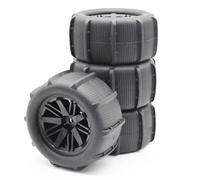 QWHTYO RC Coche Rueda Neumáticos Compatible con Wltoys 144001 124018 124019 12428 ABC 12427 144002 1/14 1/16 RC Car 80Mm Ruedas De para Arena Neumáticos De Playa 12Mm Hex Hub