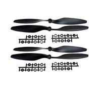 QwinOut 1Pair 10x4.5" 1045 1045R CW CCW Propeller Plastic Props Black compatible for DJI F450 500 F550 FPV Multi-Copter RC QuadCopter Drone (2 Pairs)