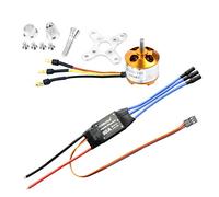 QWinOut A2212 1000KV Brushless Outrunner Motor 13T + 30A Speed Controller ESC + 3.5mm Banana Connectors for DIY RC Drone Aircraft KK 4 Axle Copter UFO