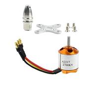 QWinOut A2217 950KV 1250KV 1500KV 2300KV Outrunner Brushless Motor 3-4S with 3.5mm Male Banana Bullet for for DIY RC Drone Kit RC Airplane Aircraft (1 Pcs,2700KV Soldered)