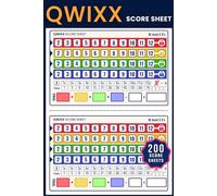 Qwixx Score Pads: Large 200 Colored Score Sheets For Family Dice Board Card Game Night , 6"x9"