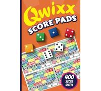 Qwixx Score Sheets: Family Dice Game Pads 400 Colored Sheet, Small Size 6"x9"