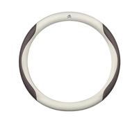 QWJMQL 2 Piezas Coche Fundas Volante para Citroën C4 Aircross 2012 2013 2014 2015 2016 2017, Antideslizantes Cubre Volante Fibra de Carbono/Gamuza Accesorios,C Leather Embossing