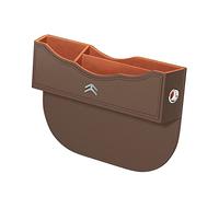 QWJMQL Organizador Coche Asiento para Citroen C5/Citroen C6/Citroen C8/AMI X, Organizador Lateral para Asiento de Coche Organizador para Asiento,D Chestnut Brown-2 Two