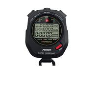 QWM Cronómetro con temporizador profesional, cronómetro deportivo digital con temporizador de cuenta regresiva, memoria de 100 vueltas, sincronización de 0.001 segundos, resistente al agua, cronómetro