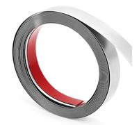 QWOKR 20mm x 5m Molduras Decorativas de Pared - Plateada, Acero Inoxidable Cepillado, Instalación Despegar y Pegar