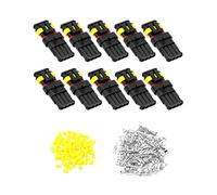QWOR 10 Piezas Conector Electrico Impermeable, Conectores Electricos 4 Pines, Conectores Electricos Rapidos, Para Coche, Camión, Motocicleta