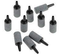 QWORK® 10 Piedras difusoras de Aire para Acuario, Cilindro de 2.5 cm para peceras, Sistemas hidropónicos y estanques pequeños - para Bombas de Aire Nano y mangueras estándar de 4 mm