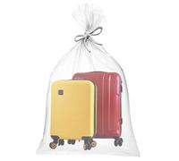 QWORK® 10 Piezas Bolsas de Almacenamiento de Plástico Transparente, 100x150cm Bolsas de Mudanza Extra Grandes, Bolsas de Plástico, para Equipaje, Maletas, Muebles, Edredones