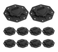 QWORK® 10 piezas de soportes de altura ajustable de 18-30 mm para losas de terraza, adecuado para terrazas de madera, WPC y aluminio.