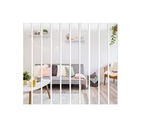 QWORK 10 Piezas Espejo de Pared Cuerpo Entero - 50 x 5 cm - Espejo Acrílico Adhesivos para Decoración del Hogar