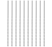 QWORK® 10 piezas extra largas helicoidales brocas 120mm, brocas helicoidales HSS de 2 mm para metal, madera, plástico y PVC