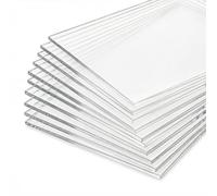 QWORK 10 Piezas hojas de acrílico transparente, lámina de plexiglas transparente, 10 x 15cm, para marco de fotos, proyectos de exhibición, pintura