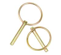 QWORK® 10 Piezas Pasadores de Seguridad en Forma de O, Pasadores Bloqueo de Acero al Carbono para una Conexión Segura - 6 x 45 mm