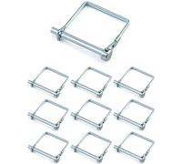 QWORK 10 Pzs Pasadores de Seguridad Cuadrado, 1/4 Pulgadas Pasadores Bloqueo de Acero al Carbono para Granja Césped Jardín Remolques - 6 x 55 mm