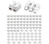 QWORK® 100 Piezas CH-2 CH-3 Conector Cable Electrico Rapidos para Iluminación, Fuente de Alimentación y Conexión de Cableado del Automóvil (60xCH2 y 40xCH3)