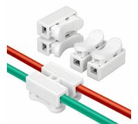 QWORK® 100 Piezas CH-2 Conector Cable Electrico Rapidos para Iluminación, Fuente de Alimentación y Conexión de Cableado del Automóvil