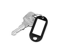 QWORK® 100 Piezas Llaveros Plástico con Etiquetas para Hotel, Hogar, Mascotas, Etiquetas de Equipaje