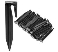 QWORK® 100 Piezas piquetas de tierra de plástico para cable delimitador de robots cortacésped, compatibles con Gardena, Worx y Bosch