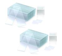 QWORK® 100 portaobjetos de 76x25 mm y 200 cubreobjetos de 18x18 mm, bordes esmerilados