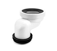 QWORK® 100mm Offset Inodoro Conexión Tubería Inodoro Plástico Blanco