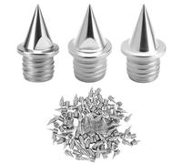 QWORK® 100pzs Clavos Atletismo para Zapatos Deportivos Deportes de Atletismo, 6mm 1/4 Pulgada Plata