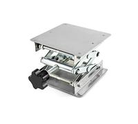 QWORK® 100x100mm Elevador de Laboratorio, Plataforma Elevadora de Acero Inoxidable Carga Máxima 5KG