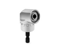 QWORK® 105 Grado Taladro de Ángulo Recto, 1/4 de Pulgada de 6 mm Hexagonal Broca de Destornillador de Socket Adaptador de Portabrocas